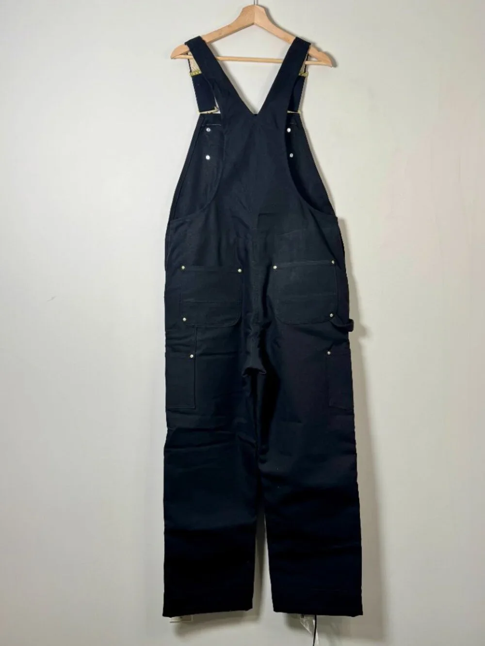 Carhartt Loose Fit Firm Duck Insulated Black Bib Overall Biberall OR4393 Size M